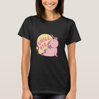Yoga-Chill-Schwein-Meditation T-Shirt