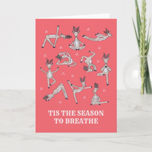 Yoga Christmas Card Feiertagskarte (Vorderseite)