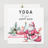Yoga Christmas Santa Claus Posing Feiertagskarte (Vorne/Hinten)