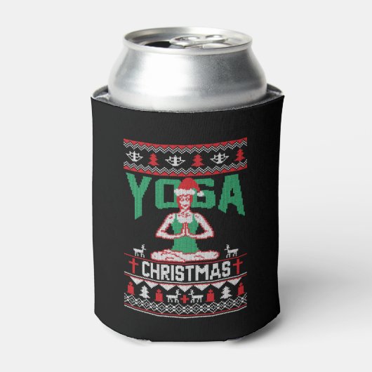 Yoga Christmas Shirt Dosenkühler (Kanne Vorderseite)
