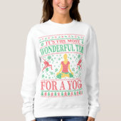 YOGA CHRISTMAS UGLY SWEATER SWEATSHIRT (Vorderseite)