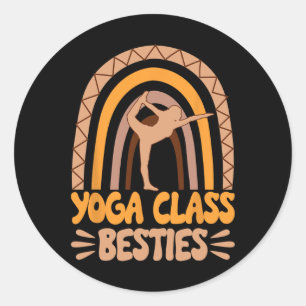 Yoga Cl beste Freundinnen Bff beste Freunde beste Runder Aufkleber
