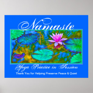 Yoga Class Bitte Behalt ruhig Elegant Lotus Poster