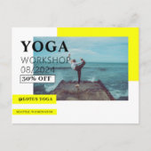 Yoga Class Business Postcard Postkarte (Vorderseite)