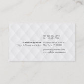 Yoga Class Pass Gold Mandala Floral White Leather Treuekarte (Rückseite)