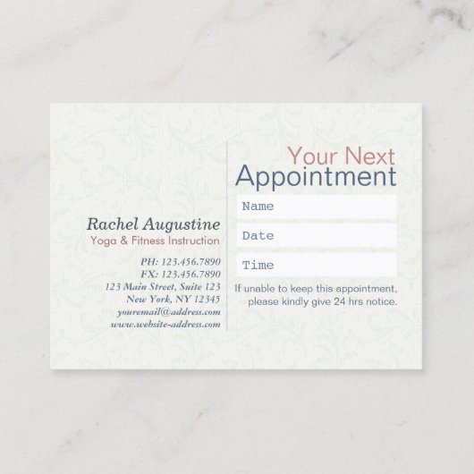 Yoga Class Pass Loyalität Besichtigung Karte Manda (Rückseite)