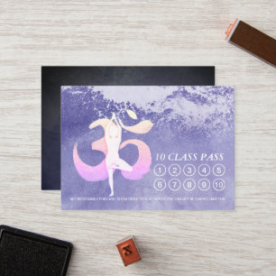 YOGA Class Pass Meditation Pose Om Sign Treuekarte