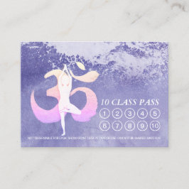 YOGA Class Pass Meditation Pose Om Sign Treuekarte