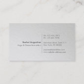 Yoga Class Pass White Silver Emboss Mandala Floral Treuekarte (Rückseite)