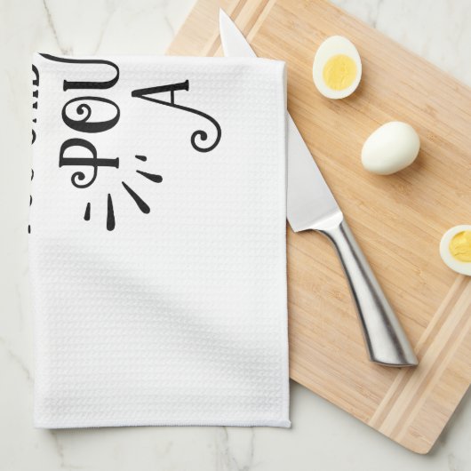 Yoga Class? Pour a Glass Geschirrtuch (Viertel Falte)