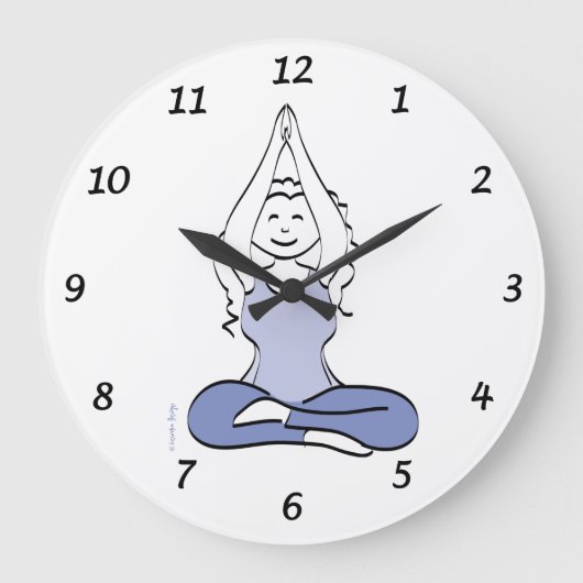 Yoga Clock Große Wanduhr (Vorderseite)
