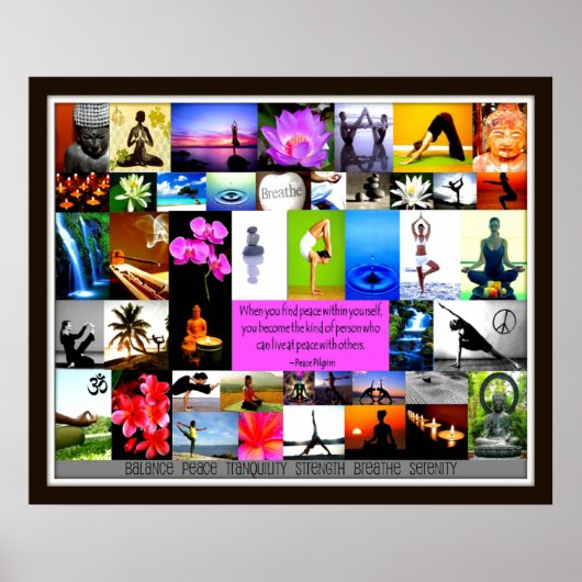 Yoga Collage Poster (Vorne)