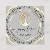 Yoga Couch Therapeutin Mindfullness QR CODE Music Quadratische Visitenkarte (Vorderseite)