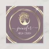 Yoga Couch Therapeutin Mindfullness QR CODE Smoky Quadratische Visitenkarte (Vorderseite)