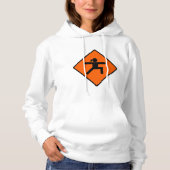Yoga Crossing Sign Warrior Pose Strichmännchen Hoodie (Vorderseite)