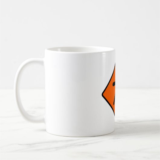 Yoga Crossing Sign Warrior Pose Strichmännchen Kaffeetasse (Links)