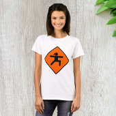 Yoga Crossing Sign Warrior Pose Strichmännchen T-Shirt