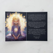 Yoga Crystal Lavender Gold zum Geburtstag Karte (Innenseite)