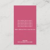 Yoga Custom Business Card Visitenkarte (Rückseite)