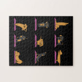 Yoga Dackel Hund Dackel Funny Jig Saw Puzzle (Horizontal)