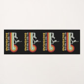 Yoga-Dackel lustig Vintag Yogamatte (Rückseite (Horizontal))