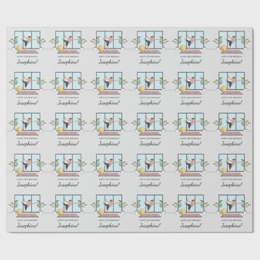 Yoga Dancer Pose Workout Frauen glücklich Geburtst Geschenkpapier (Flach)