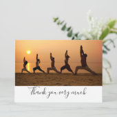 Yoga Dankeschön Karte (Stehend Vorderseite)