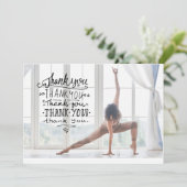 Yoga Dankeschön Karte (Stehend Vorderseite)