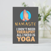 Yoga Dankeschön Karte für Lehrer (Stehend Vorderseite)