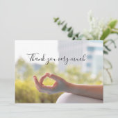 Yoga Dankeschön Karte mit Meditation (Stehend Vorderseite)