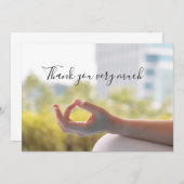 Yoga Dankeschön Karte mit Meditation (Vorne/Hinten)