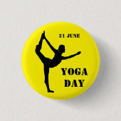 Yoga Day - 21. Juni - Feiern mit Übungen Button (Vorderseite)