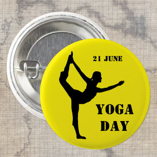 Yoga Day - 21. Juni - Feiern mit Übungen Button