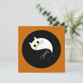 YOGA DAY STUDIO EINLADUNG - Funny Cat Card (Stehend Vorderseite)