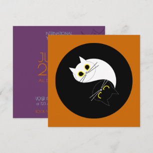 YOGA DAY STUDIO EINLADUNG - Funny Cat Card