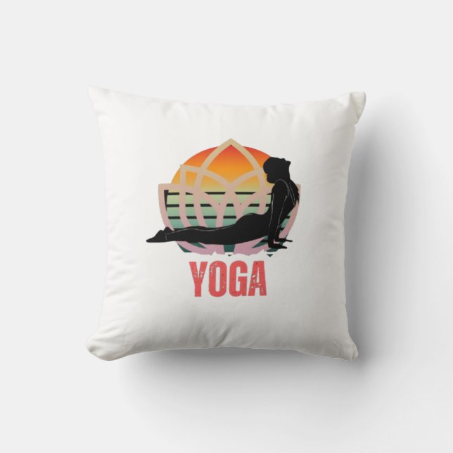 Yoga: Den Fluss verkraften Kissen (Vorderseite)