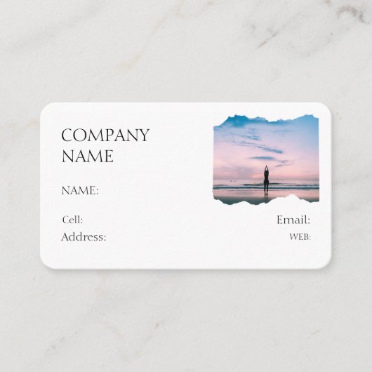 Yoga DER BASISVORLAGE FÜR UNTERNEHMENSKARTE Visitenkarte (Vorderseite)