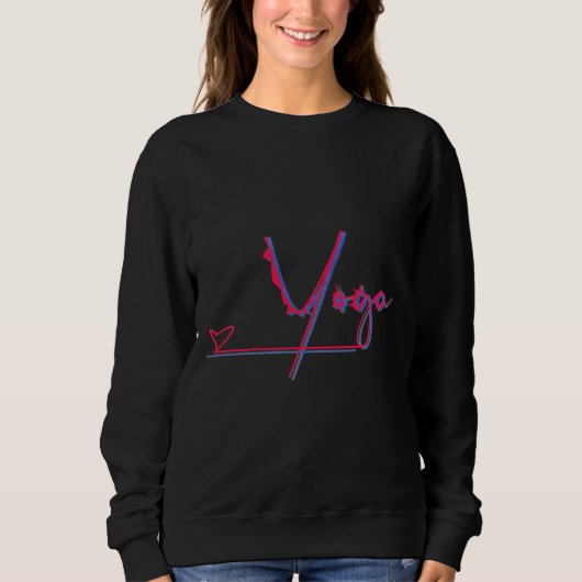 Yoga-Design 69 Sweatshirt (Vorderseite)