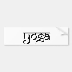 Yoga-Design im Sanskrit-Stil Autoaufkleber