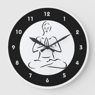 Yoga Design Wall Clock Große Wanduhr