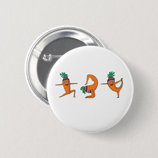 Yoga, die Karotten-Pose-Meditation Button (Vorne & Hinten)