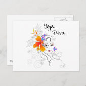 Yoga Diva Gift Postkarte (Vorne/Hinten)