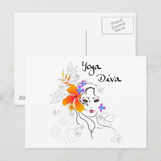 Yoga Diva Gift Postkarte (Vorne/Hinten)