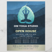 Yoga Doacher Meditation Pose Bodhi Leaf Open House Flyer (Vorne)