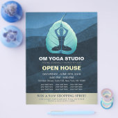 Yoga Doacher Meditation Pose Bodhi Leaf Open House Flyer (Einzeln)