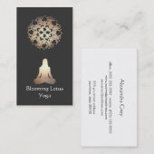 Yoga Doacher Meditation Pose Gold Lotus Visitenkarte (Vorne/Hinten)