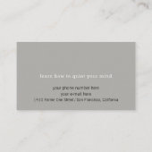 Yoga Doacher Meditation Yin Yang Visitenkarte (Rückseite)