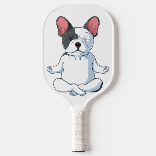 Yoga Dog French Bulldog Funny Dog Pickleball Schläger (Vorderseite)
