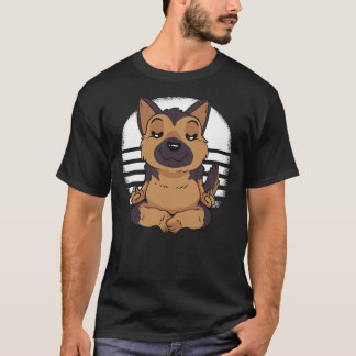 Yoga Dog Pose vermittelt deutschen Schäferhund T-Shirt