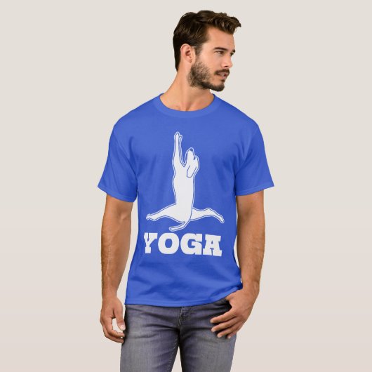 Yoga Dog Spagat Meditation Freund Junge T-Shirt (Vorne ganz)